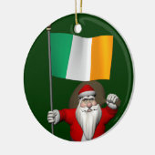 Décoration En Céramique Santa Claus Avec L'Ensigne D'Irlande (Gauche)