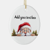 Décoration En Céramique Santa Claus Peeking Arbre de Noël (Droite)