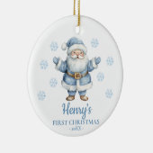 Décoration En Céramique Santa Claus Personalized Baby's First Christmas (Droite)
