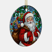 Décoration En Céramique Santa Claus Snow Holly Christmas Ornament (Droite)