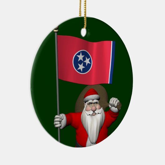 Décoration En Céramique Santa Claus with Ensign of Tennessee (Droite)