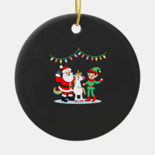 Décoration En Céramique Santa en elflichoon qui dabbe Noël Enfants Garçons