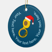 Décoration En Céramique Santa Hat Tuba (Gauche)