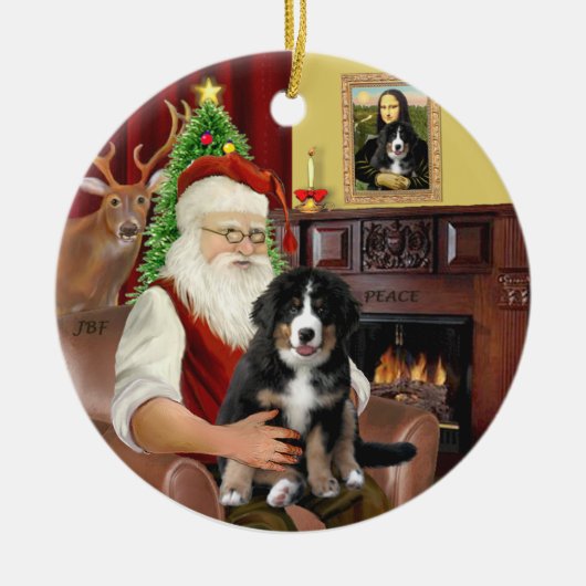 Décoration En Céramique Santa + Mona Lisa - Bernese MD - 2 modèles différe (Devant)