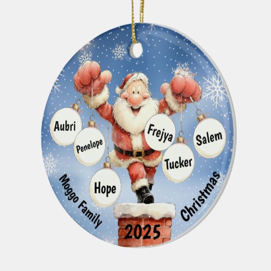 Décoration En Céramique Santa’s Festive Chimney Ornament (Gauche)