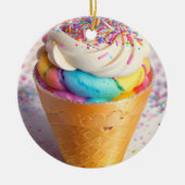 Décoration En Céramique Saupoudrer de cônes de crème glacée (Devant)