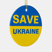 Décoration En Céramique Sauvez le drapeau ukrainien (Droite)
