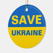 Décoration En Céramique Sauvez le drapeau ukrainien (Gauche)