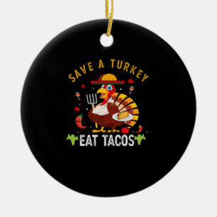 Décoration En Céramique Sauvez Une Turquie Mange Tacos Drôle Mexicain
