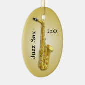 Décoration En Céramique Saxophone musicien Custom Photo Orament (Droite)