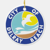 Décoration En Céramique Sceau de Delray Beach, Floride (Dos)