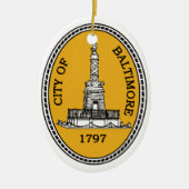 Décoration En Céramique Sceau de la ville de Baltimore, MD (Devant)