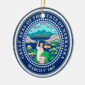 Décoration En Céramique Sceau d'État du Nebraska (Gauche)