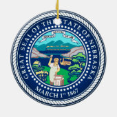 Décoration En Céramique Sceau d'État du Nebraska (Dos)