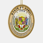 Décoration En Céramique Sceau d'État hawaïen (Droite)