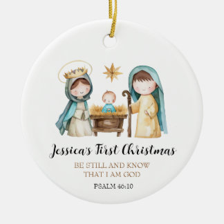 Décoration En Céramique Scène de la Nativité de Jésus Verset de la Bible P