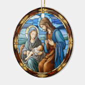 Décoration En Céramique Scène de la Nativité de Noël en verre (Gauche)