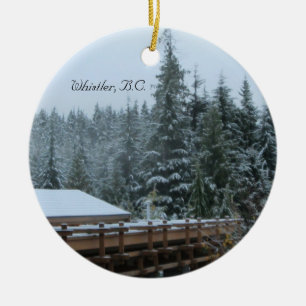 Décoration En Céramique Scène de neige à Whistler, C.-B.