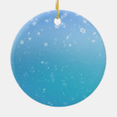 Décoration En Céramique Scène de neige personnalisée 5 pingouins (Dos)