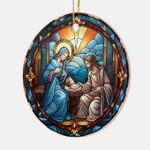 Décoration En Céramique Scène de Noël de la crèche en verre (Gauche)