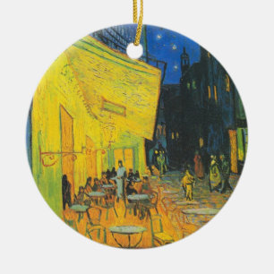 Décoration En Céramique Scène de rue française du café-terrasse de Van Gog