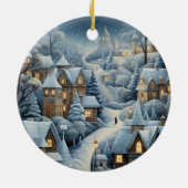 Décoration En Céramique Scène du village de Noël (Dos)