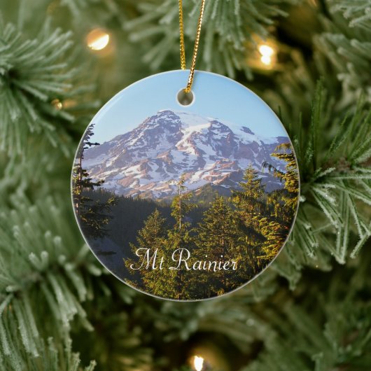 Décoration En Céramique Scenic Mount Rainier Photo (Arbre)