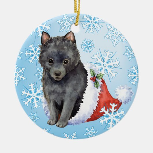 Décoration En Céramique Schipperke heureux de Howlidays (Devant)
