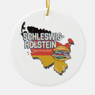 Décoration En Céramique Schleswig-Holstein Allemagne Plan de l'État fédéra