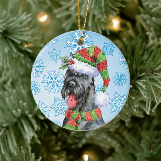 Décoration En Céramique Schnauzer géant de Noël (Arbre)