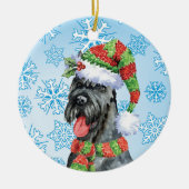 Décoration En Céramique Schnauzer géant de Noël (Devant)