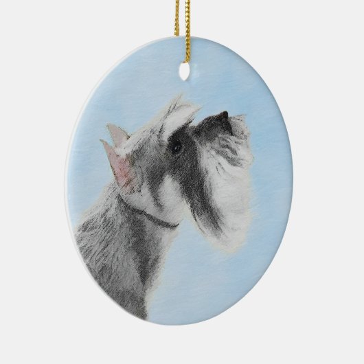 Décoration En Céramique Schnauzer (Giant, Standard) Peinture - Chien Art (Droite)