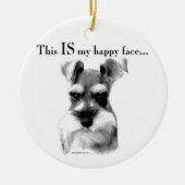 Décoration En Céramique Schnauzer Happy Face (Devant)