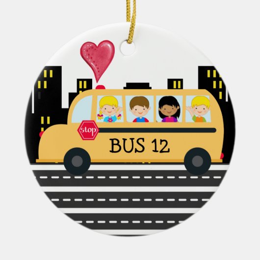 Décoration En Céramique School Bus Driver - SRF (Devant)