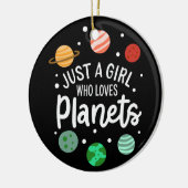 Décoration En Céramique Science Nerd fille spatiale qui aime les planètes (Gauche)