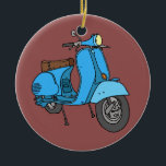 Décoration En Céramique Scooter bleu (Vespa)<br><div class="desc">Vespa est un scooter de la société italienne. Elle compte parmi les types de rollers les plus connus et les plus populaires au monde.</div>