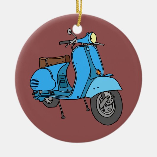 Décoration En Céramique Scooter bleu (Vespa) (Devant)