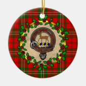 Décoration En Céramique Scott Clan Badge & Tartan Noël personnalisé (Devant)