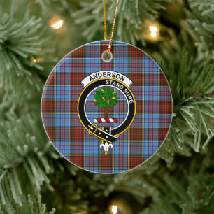 Décoration En Céramique Scottish Clan Anderson Modern Tartan and Crest