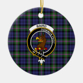 Décoration En Céramique Scottish Clan Baird Modern Tartan and Crest (Devant)