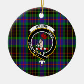 Décoration En Céramique Scottish Clan Brodie Chasse Tartan et Crest (Devant)