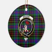 Décoration En Céramique Scottish Clan Brodie Chasse Tartan et Crest (Gauche)