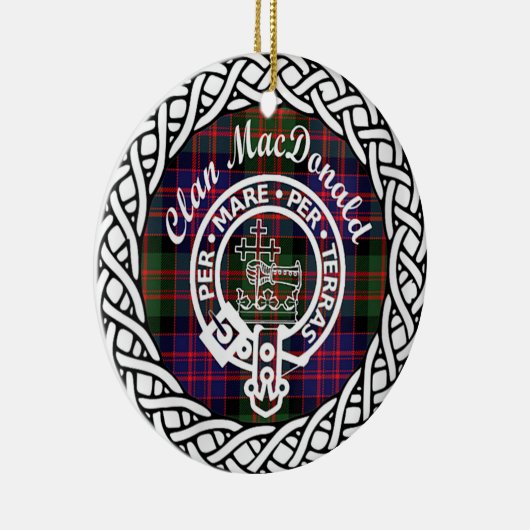 Décoration En Céramique Scottish Clan MacDonald Tartan and Crest (Droite)