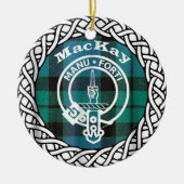 Décoration En Céramique Scottish Clan MacKay Tartan and Crest (Devant)