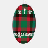 Décoration En Céramique Scottish Royal À damiers Tartan Plaid avec texte (Droite)