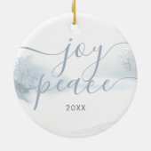 Décoration En Céramique Script d'amour du lièvre d'hiver (Dos)