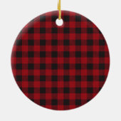 Décoration En Céramique Script élégant Mon premier Noël Baby Plaid (Dos)