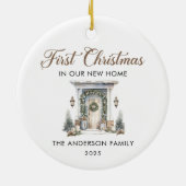 Décoration En Céramique Script First Christmas At Our New Home (Dos)