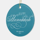 Décoration En Céramique Script Happy Hanoukka Holiday (Gauche)