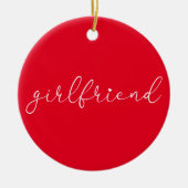 Décoration En Céramique Script Love Coeur Girlfriend Définition (Devant)